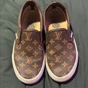 Vans Dark Brown Slip-On Sneakers